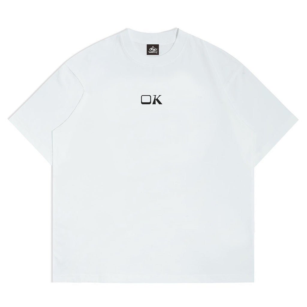 The 76th human NMK heavy 260g ok slogan 100% Cotton Tee