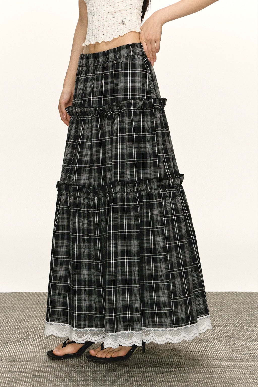 Ariseism Retro Plaid Skirt