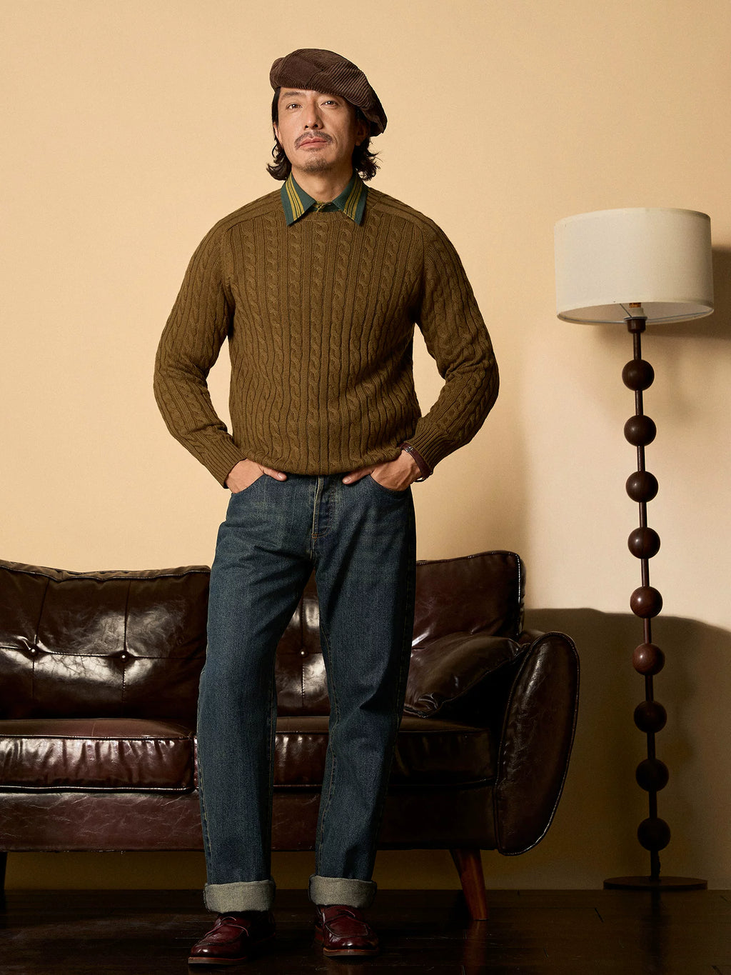 SOARIN Crew Neck Twisted Knitted Sweater