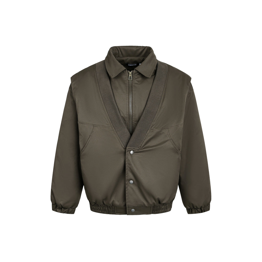 NOMANIAI Fake Two-piece Lapel V-neck Jacket