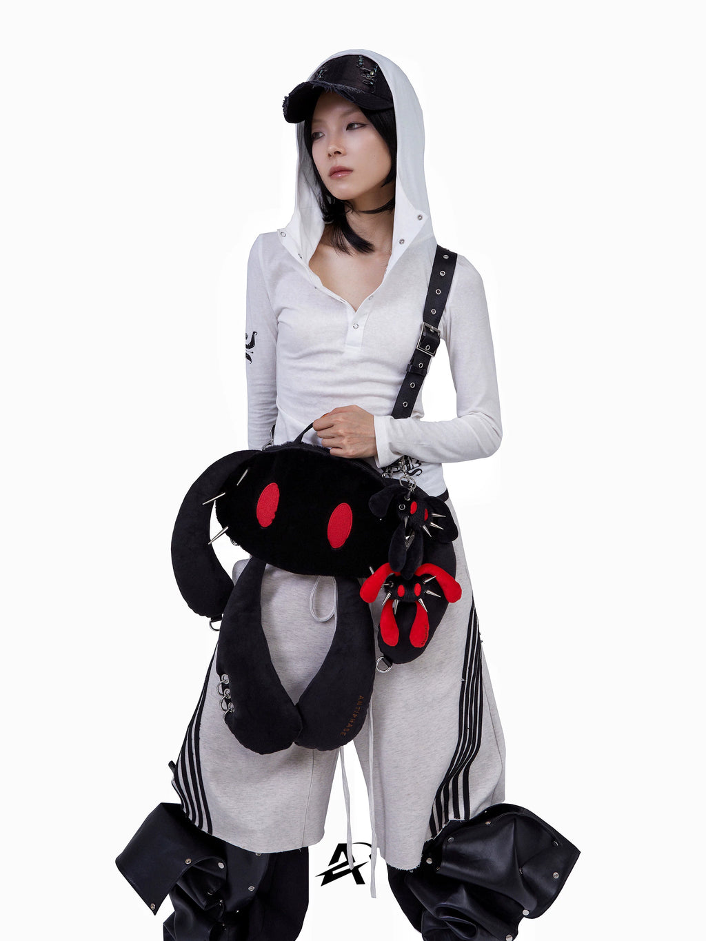 Antiphase Punk Rabbit Four-eared Rabbit Enlarged Version Multi-back Bag