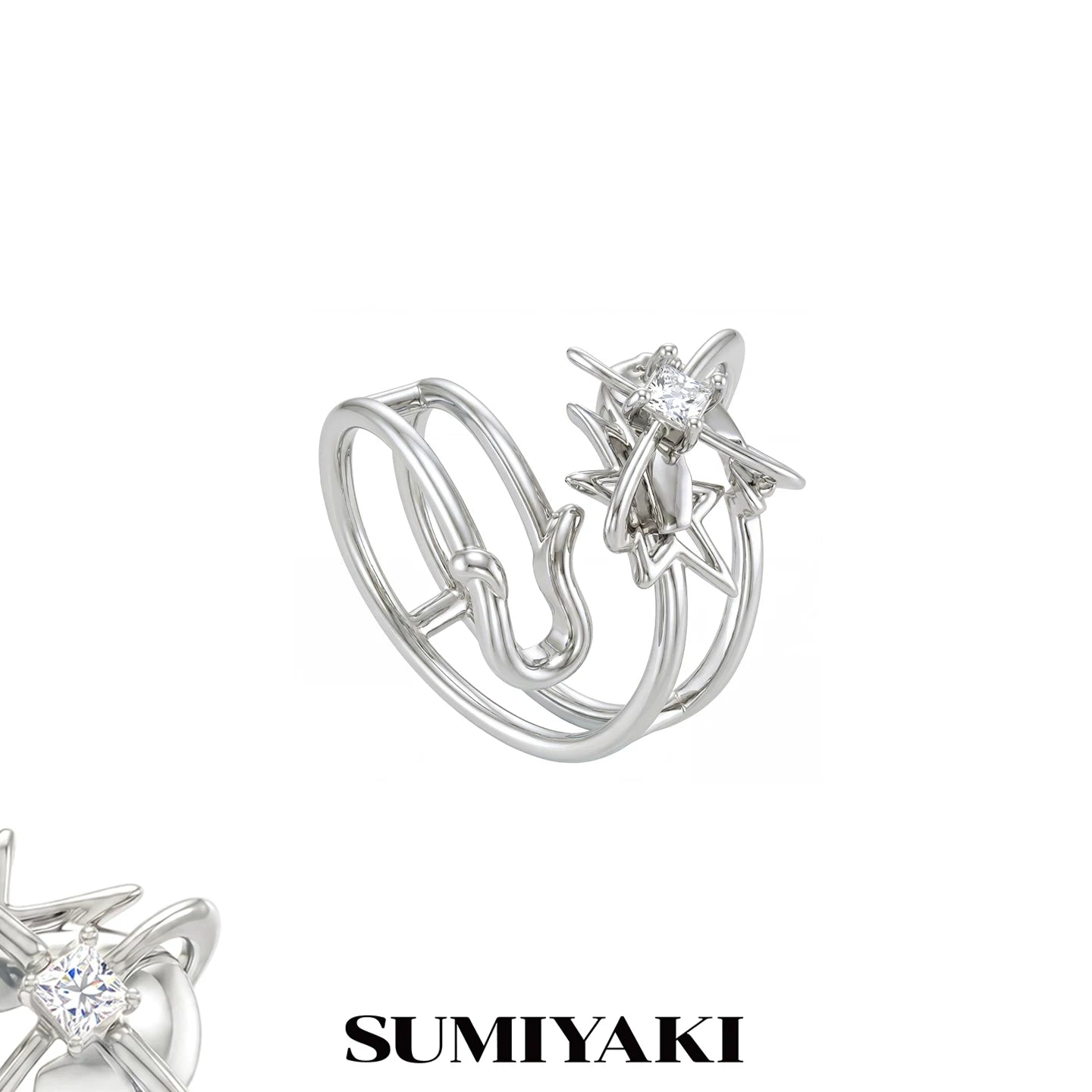 SUMIYAKI Double-layer High-end Light Luxury Ring