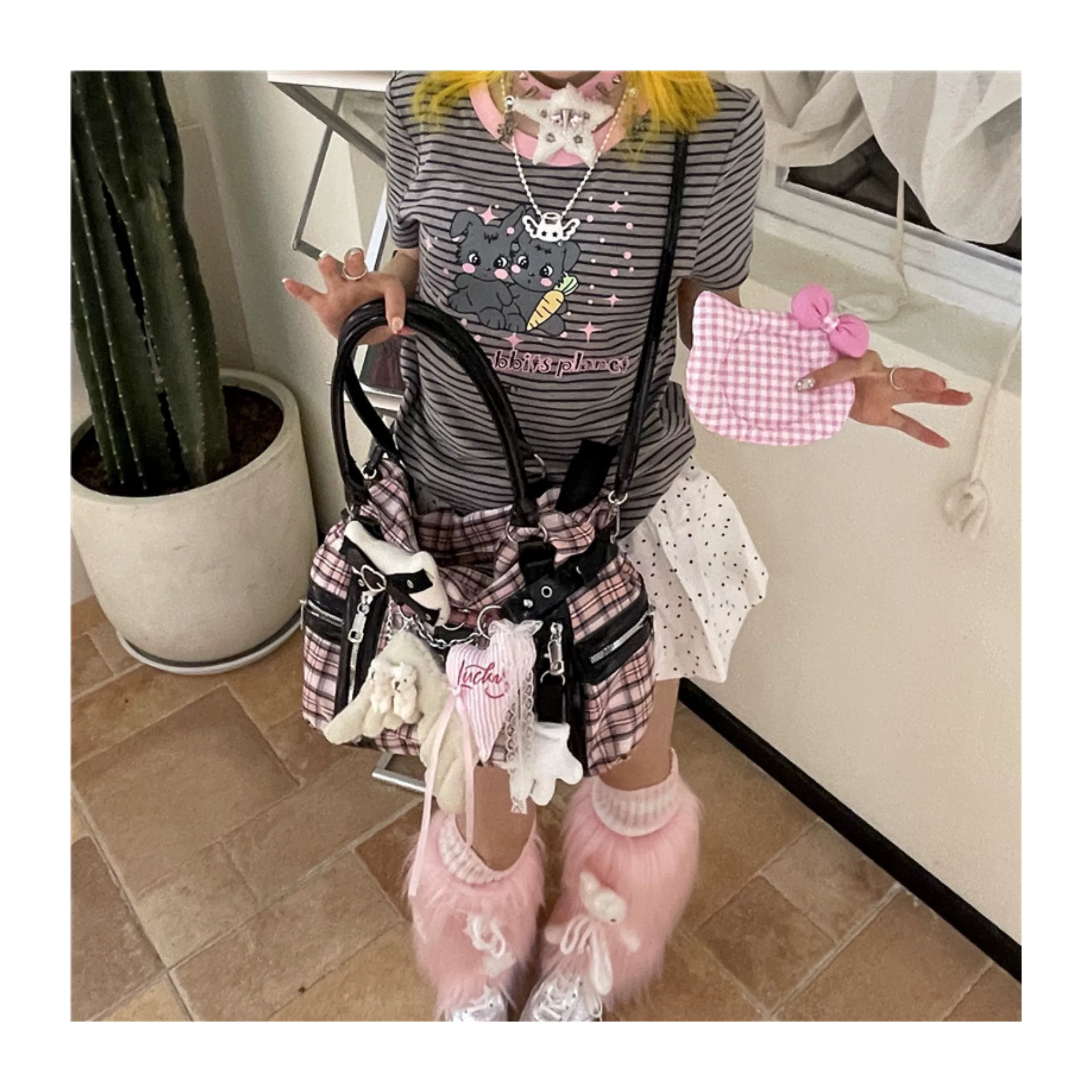 Hottie Plaid Large Capacity Shoulder Bag