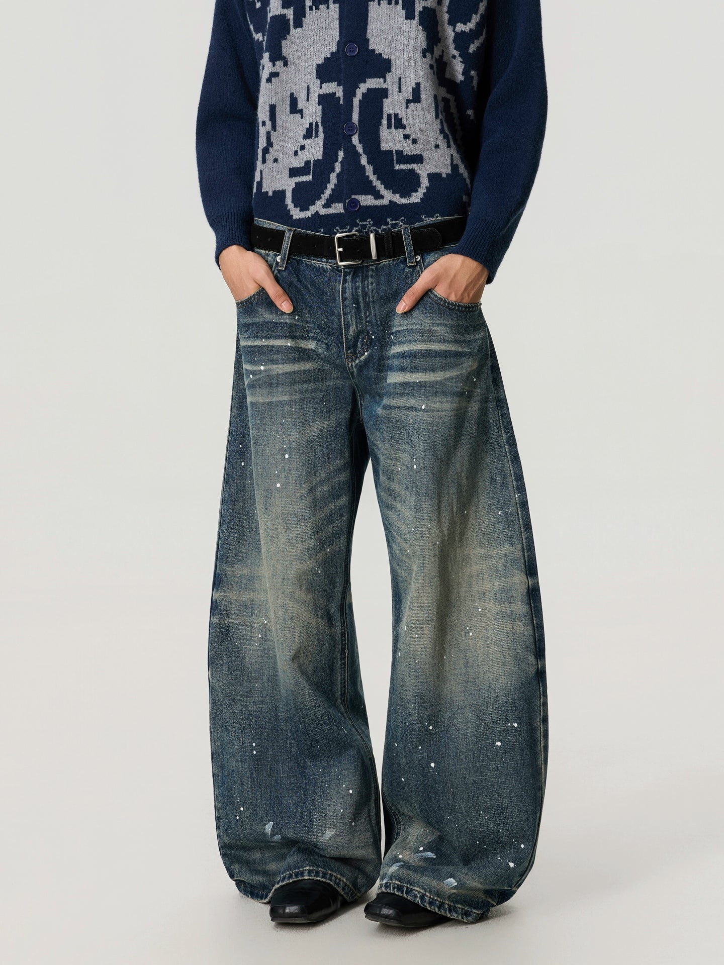 BTSG Retro Washed Cat Whisker Scimitar Jeans