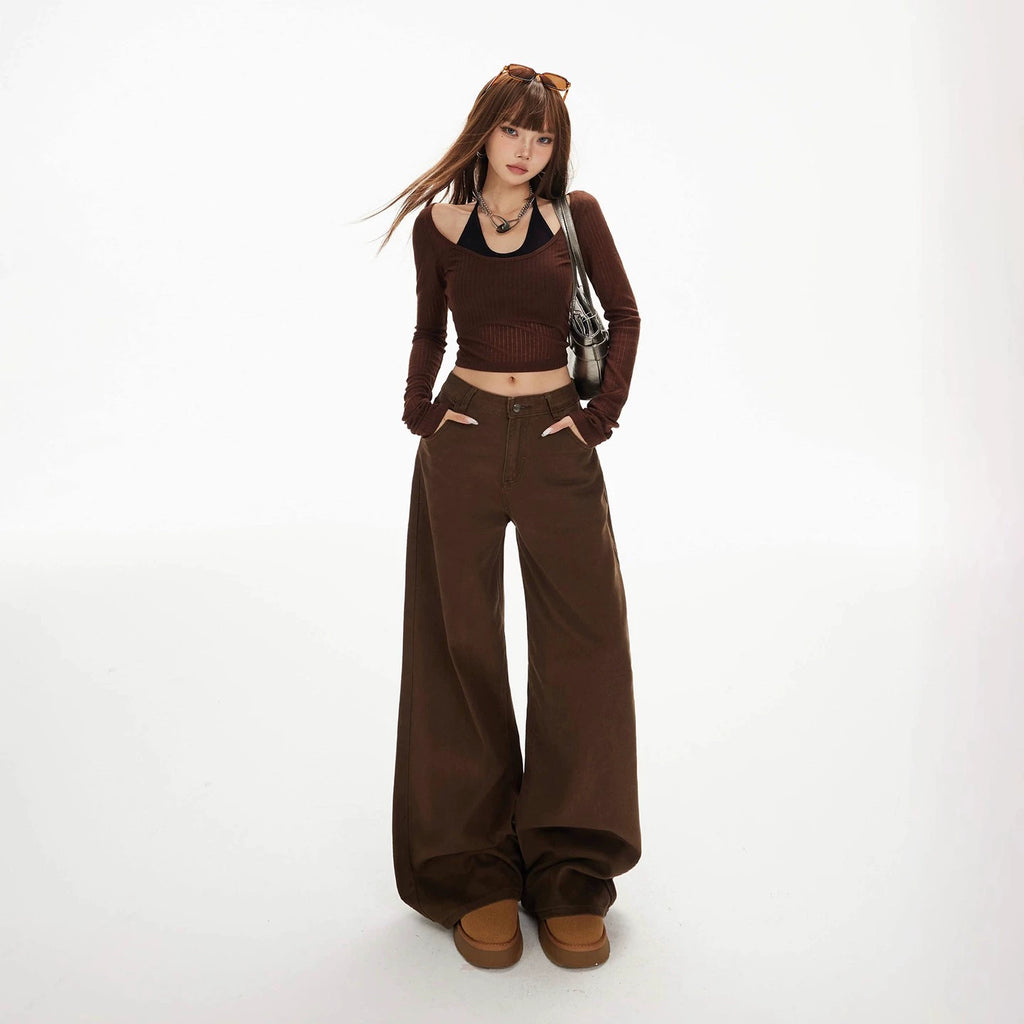 KPSR Vintage High Waist Loose Wide Leg Jeans