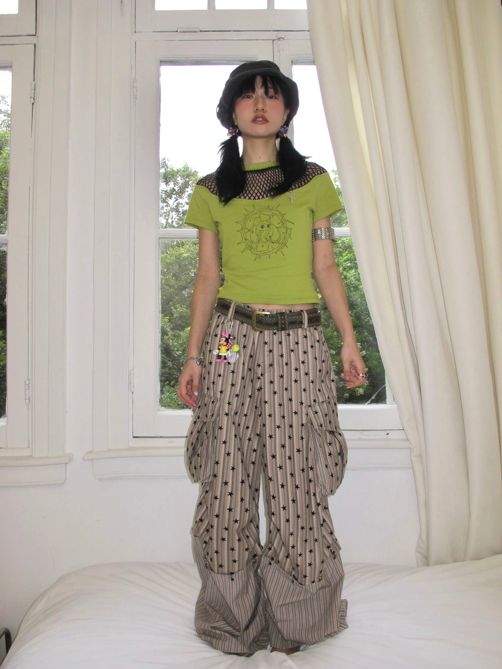 Enteralt Three-dimensional Star Slacks