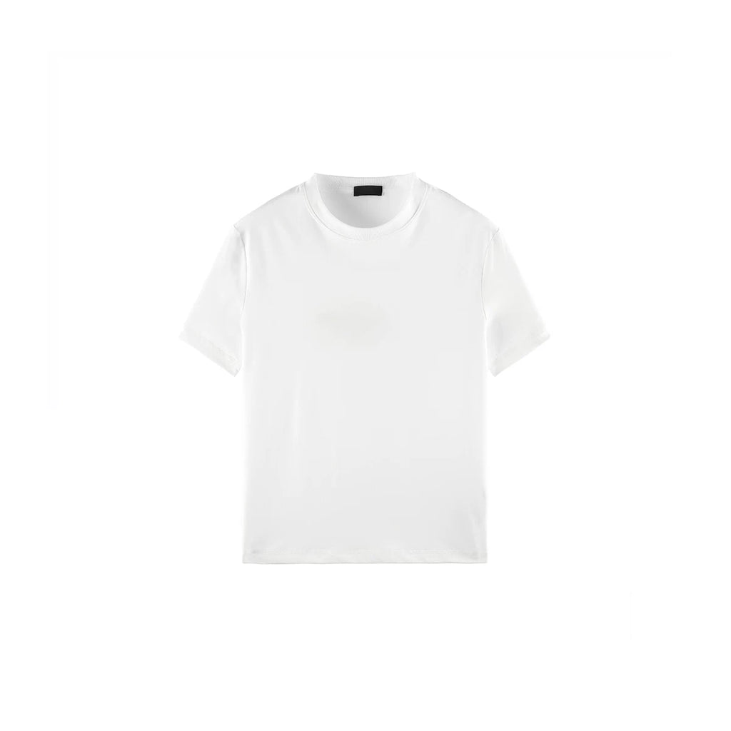 PLUS NO LOGO Simple and Versatile Front Shoulder Casual Tee
