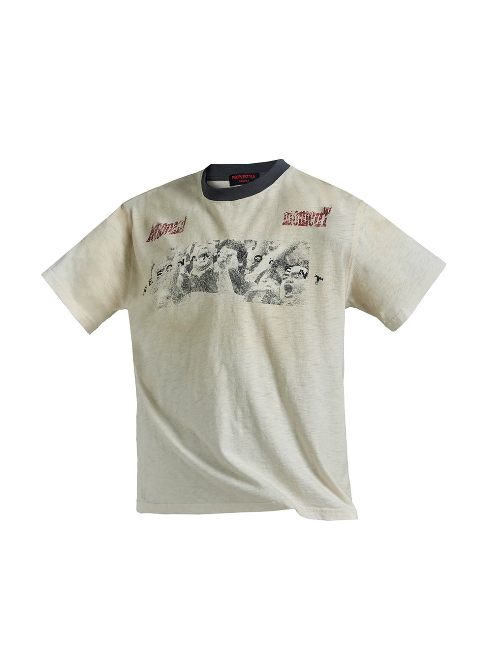 PEOPLESENSE Vintage Loose Shoulder Tee