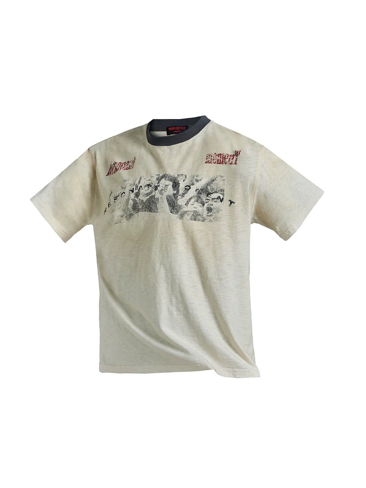 PEOPLESENSE Vintage Loose Shoulder Tee