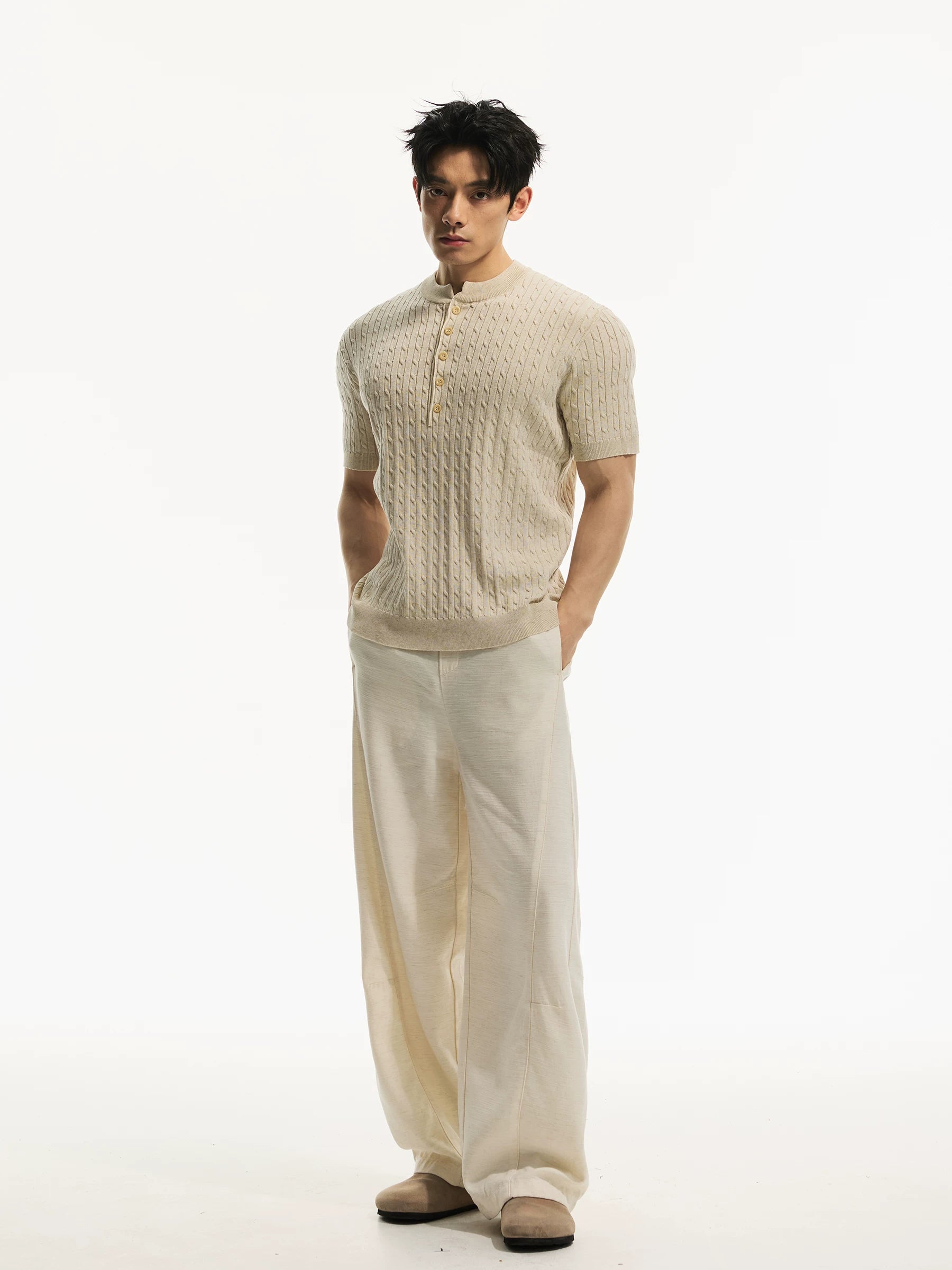 DAY NY Front Shoulder Casual Knit Tee
