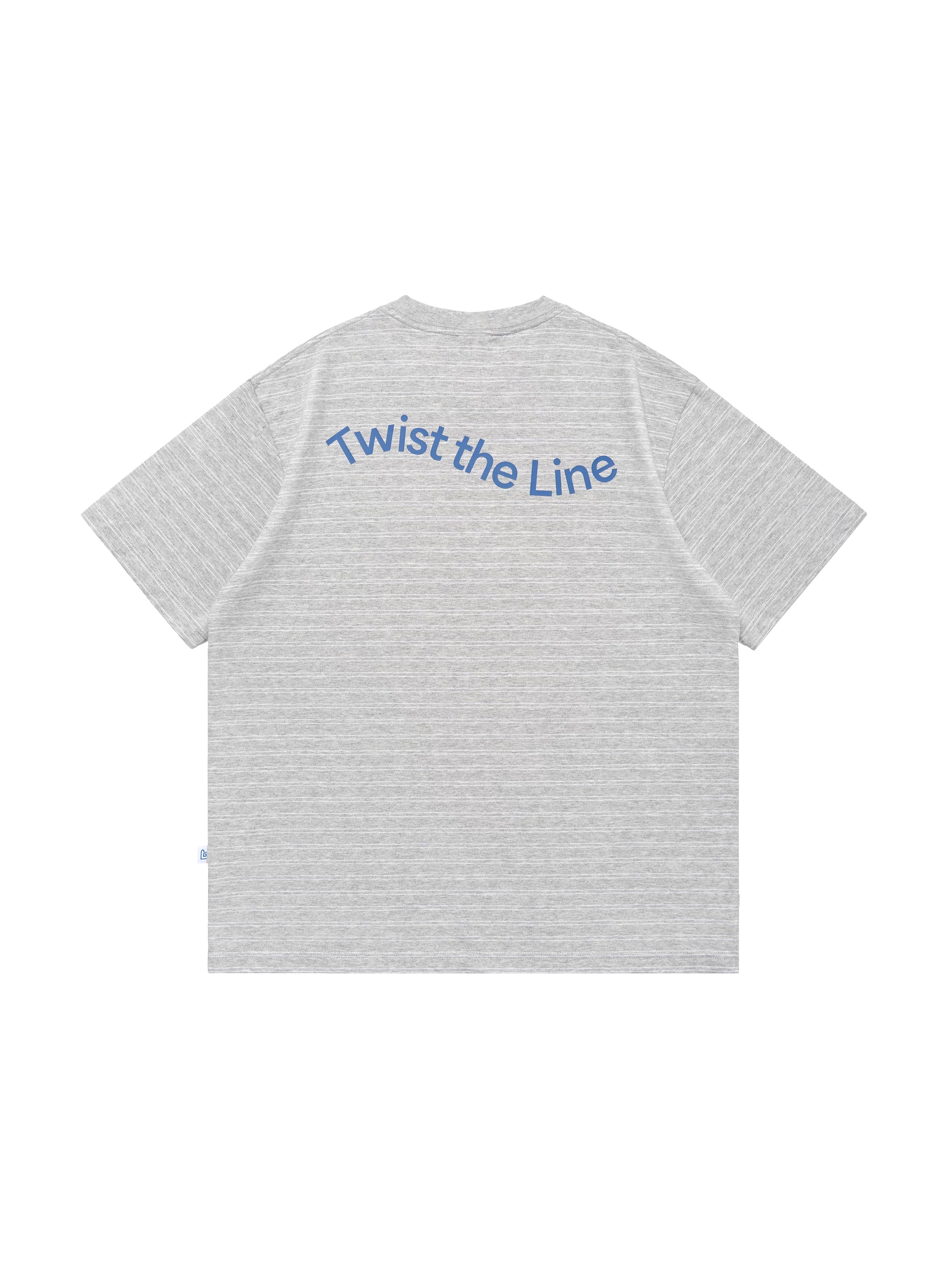 BENT IDEA Alphabet Print Striped Casual Tee