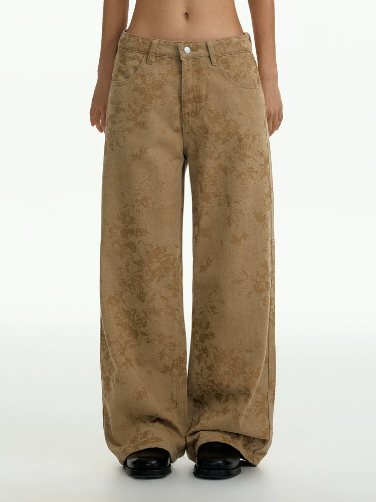 TGNS Jacquard Straight Loose Jeans