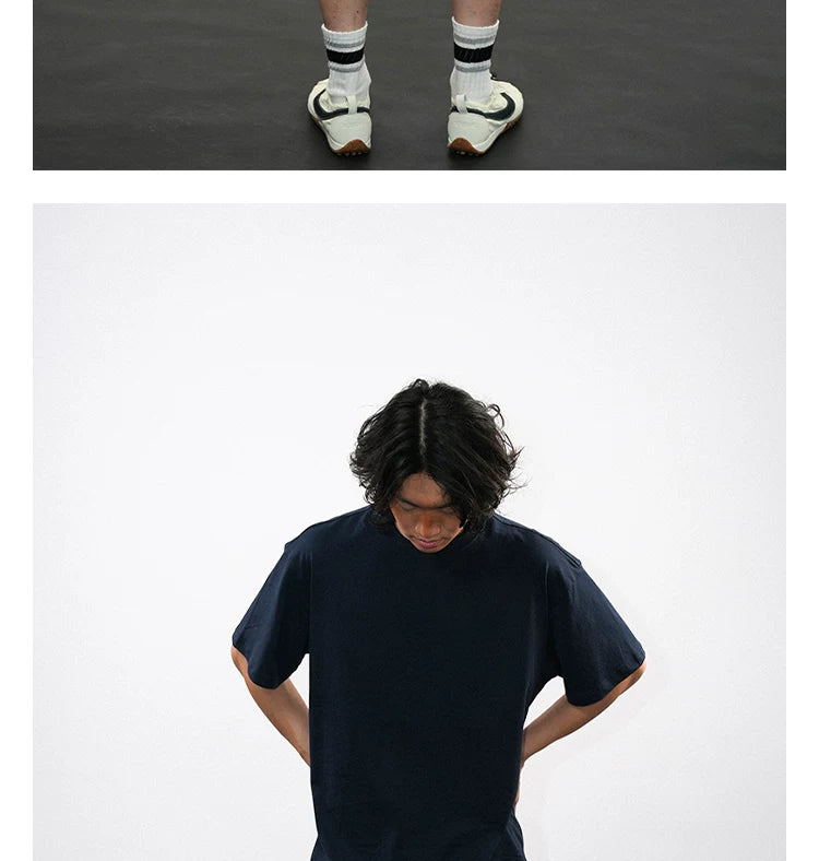 O3PARK Micro Loose Versatile Crew Neck Casual Tee