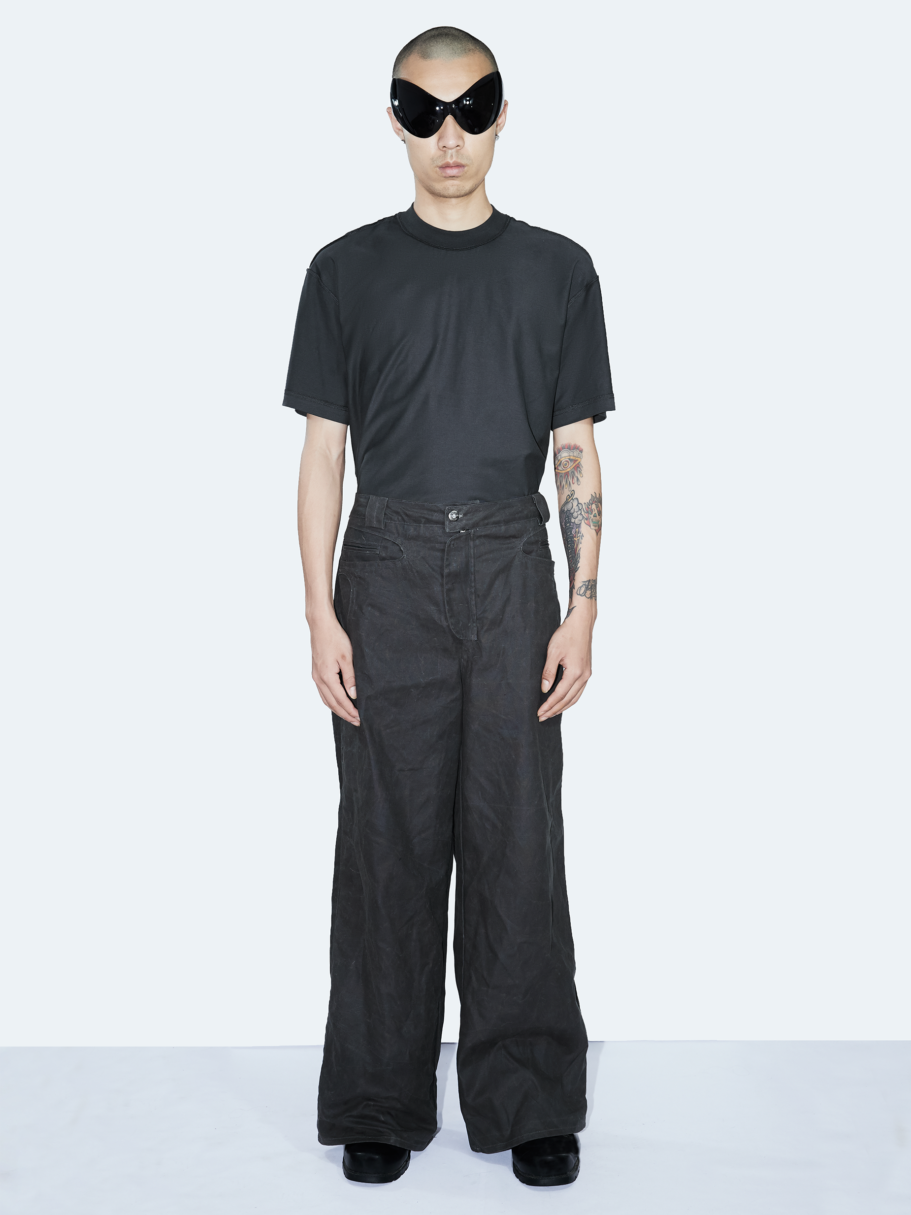 ETHEREAL PRODUCTION Oil Wax Retro Canvas Loose Casual Overalls