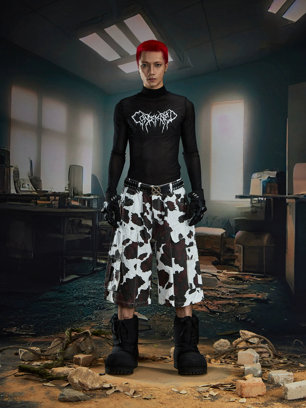 NOMANIAI Big Pocket Loose Cow Seven-Point Overalls