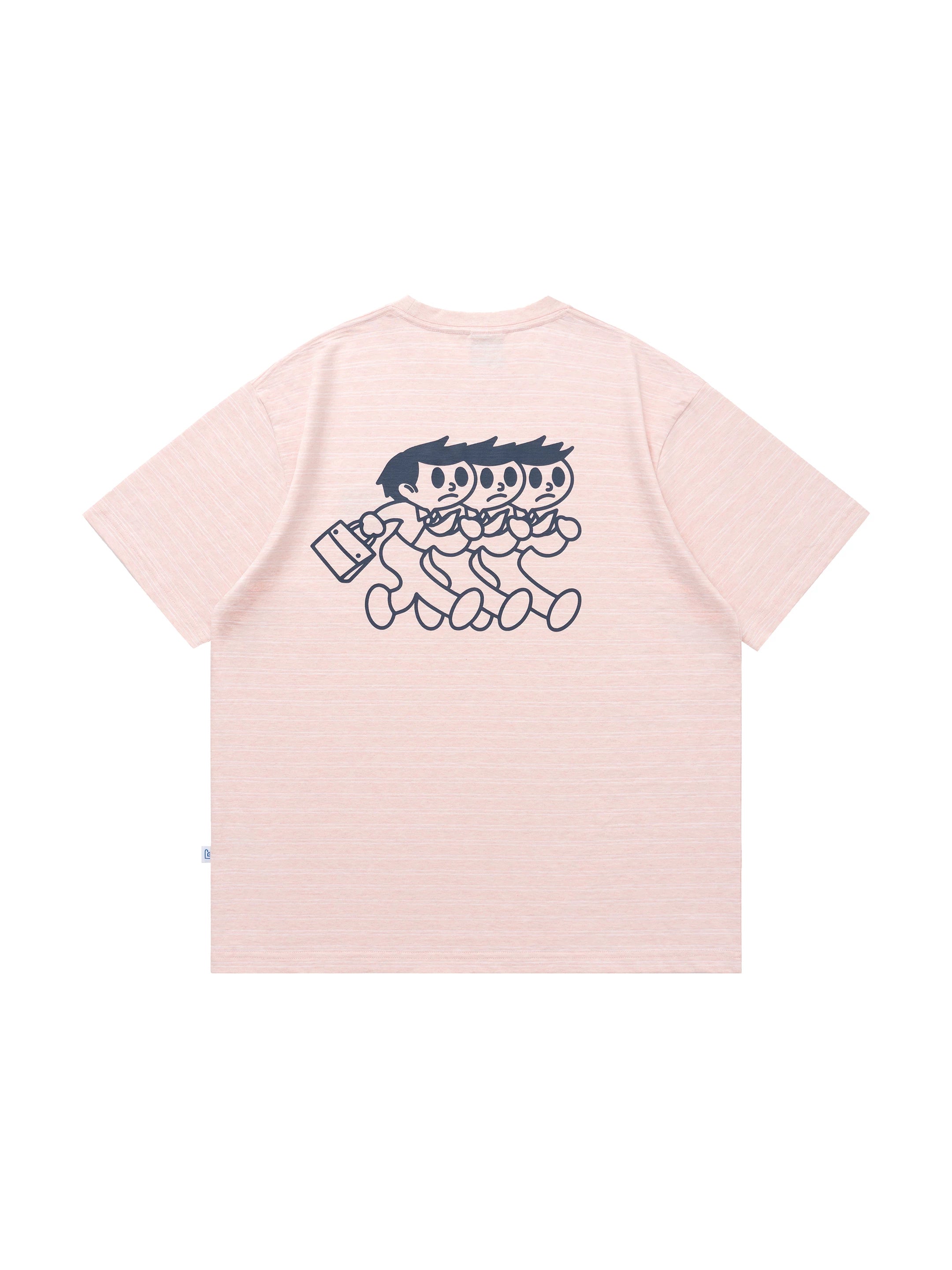 BENT IDEA Striped Casual Versatile Tee