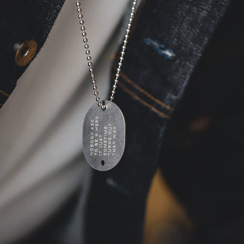 Maden Vintage Alphabet Army Pendant Necklace