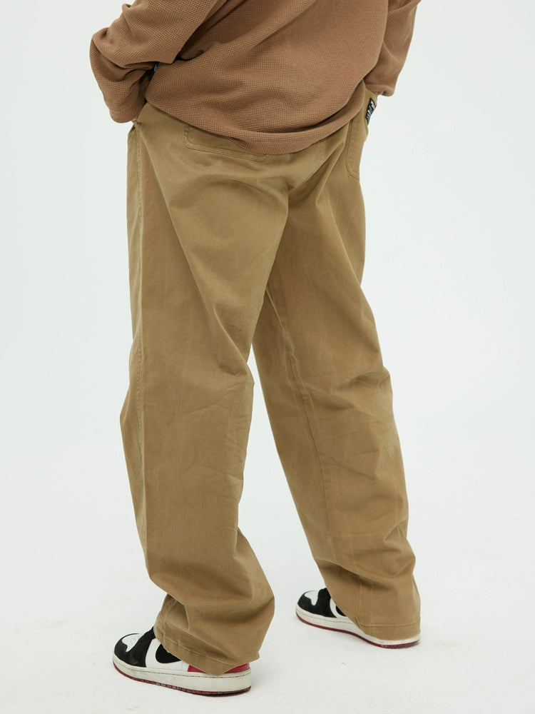 US Adjustable Streamer Pants Loose Straight Overalls