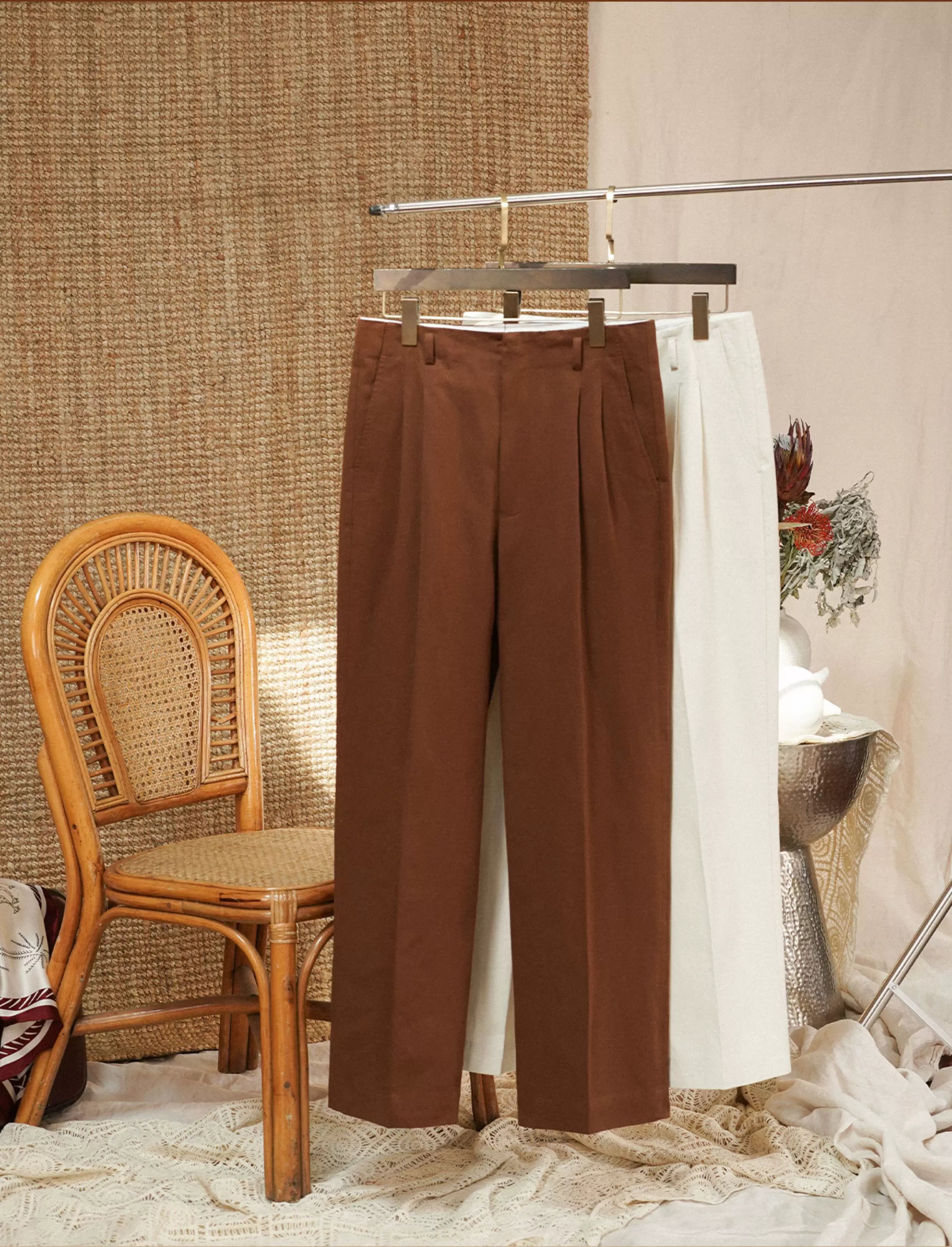CULTUM Vintage Double-pleated Straight Pants