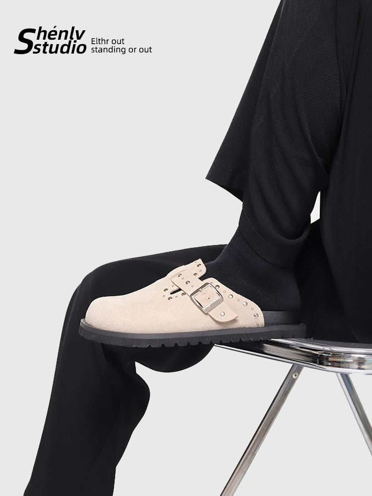 SHENLV STUDIO Vintage Rivet Wide Head Birkenstocks