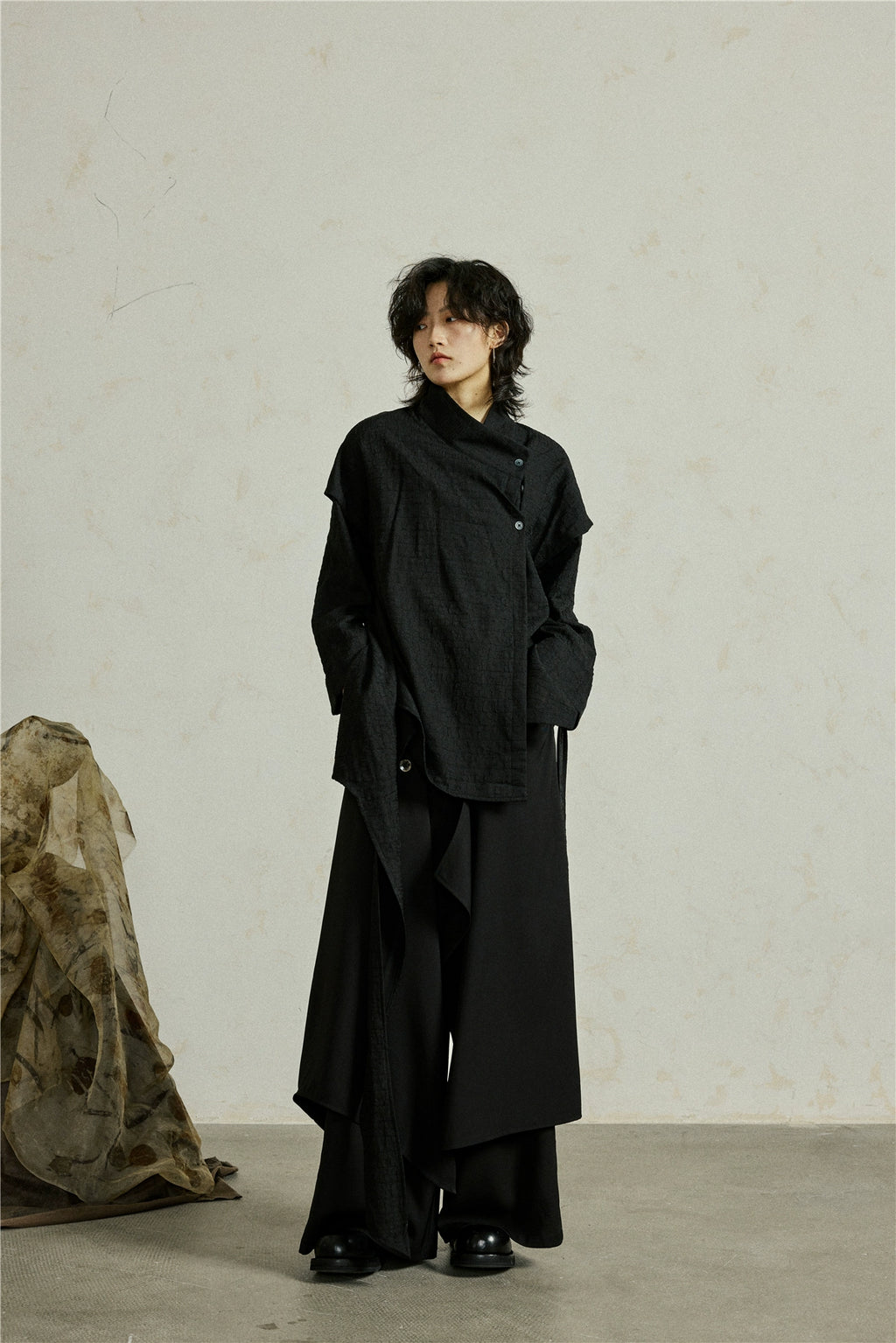 SUNYVONNE Fake Two-piece Long-sleeved Shirt