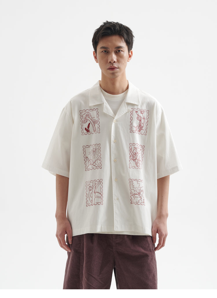 BUTTBILL 25SS Non-sensory water pulp cuban collar shirt