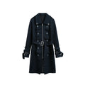 JIKOO Double-breasted Strap-on Slim-fit Jacket