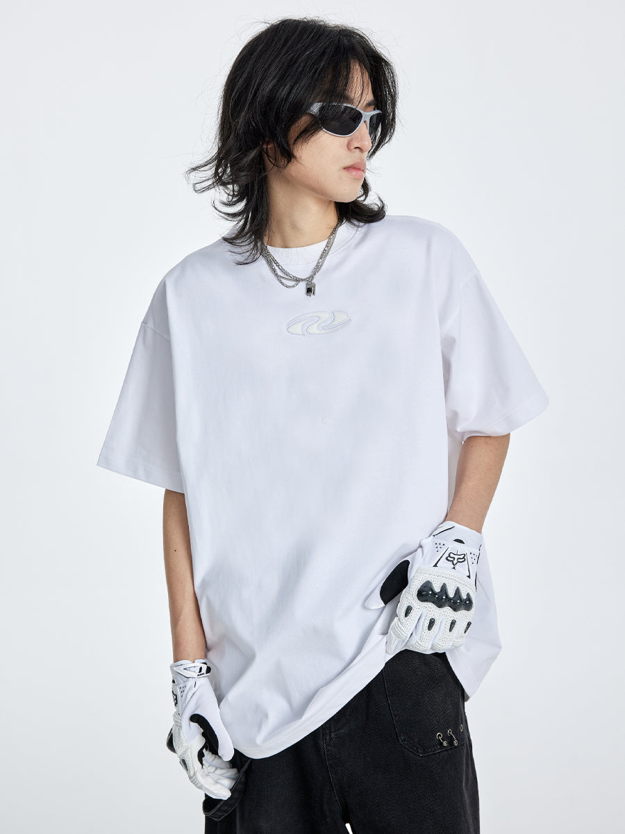 (NMK) Pioneer Embroidery Loose Heavy Tee