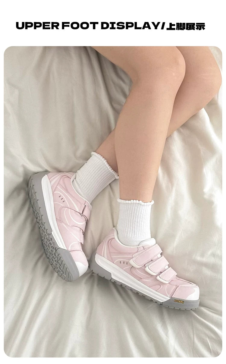 Donkey Sweet Cute Big Head Shoes Velcro Casual Shoes