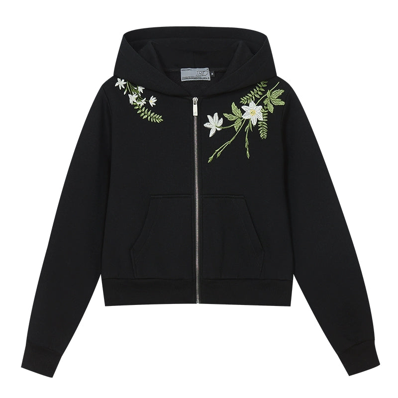 Harshandcruel Chinese floral wreath embroidered HACR Hoodie