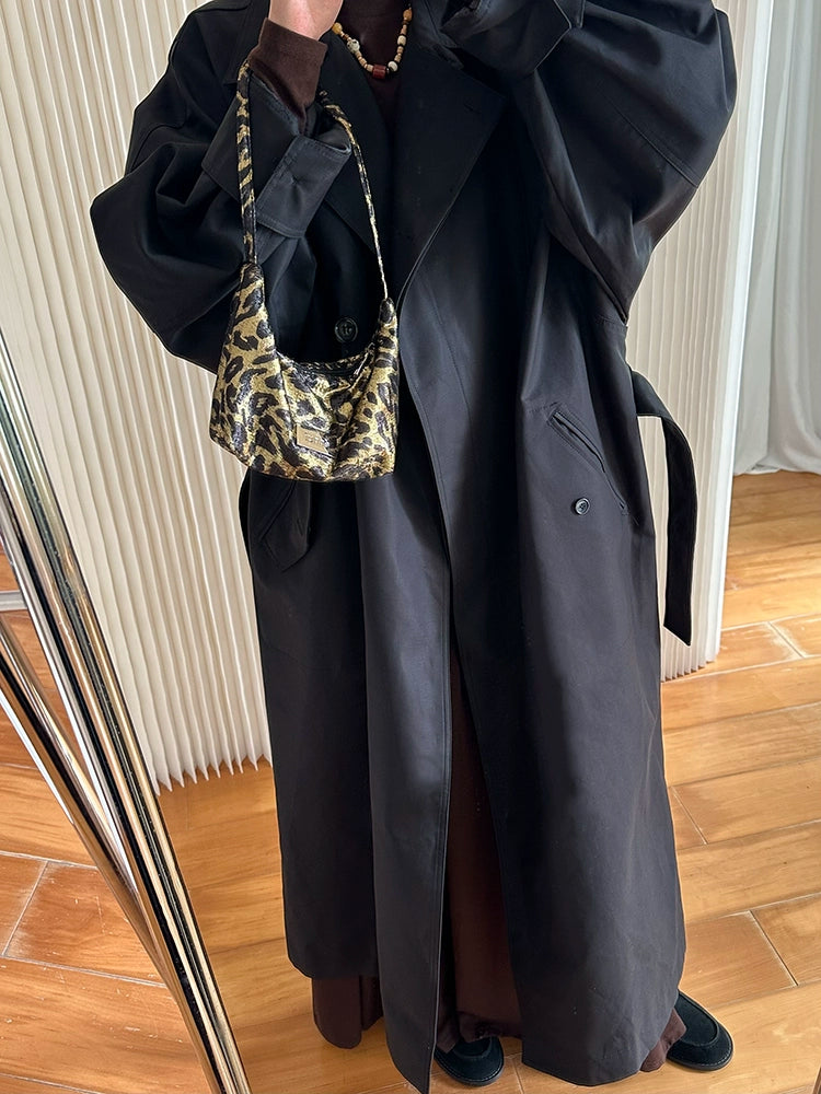 Ennui Cold Leopard Print Portable Underarm Zipper Shoulder Bag