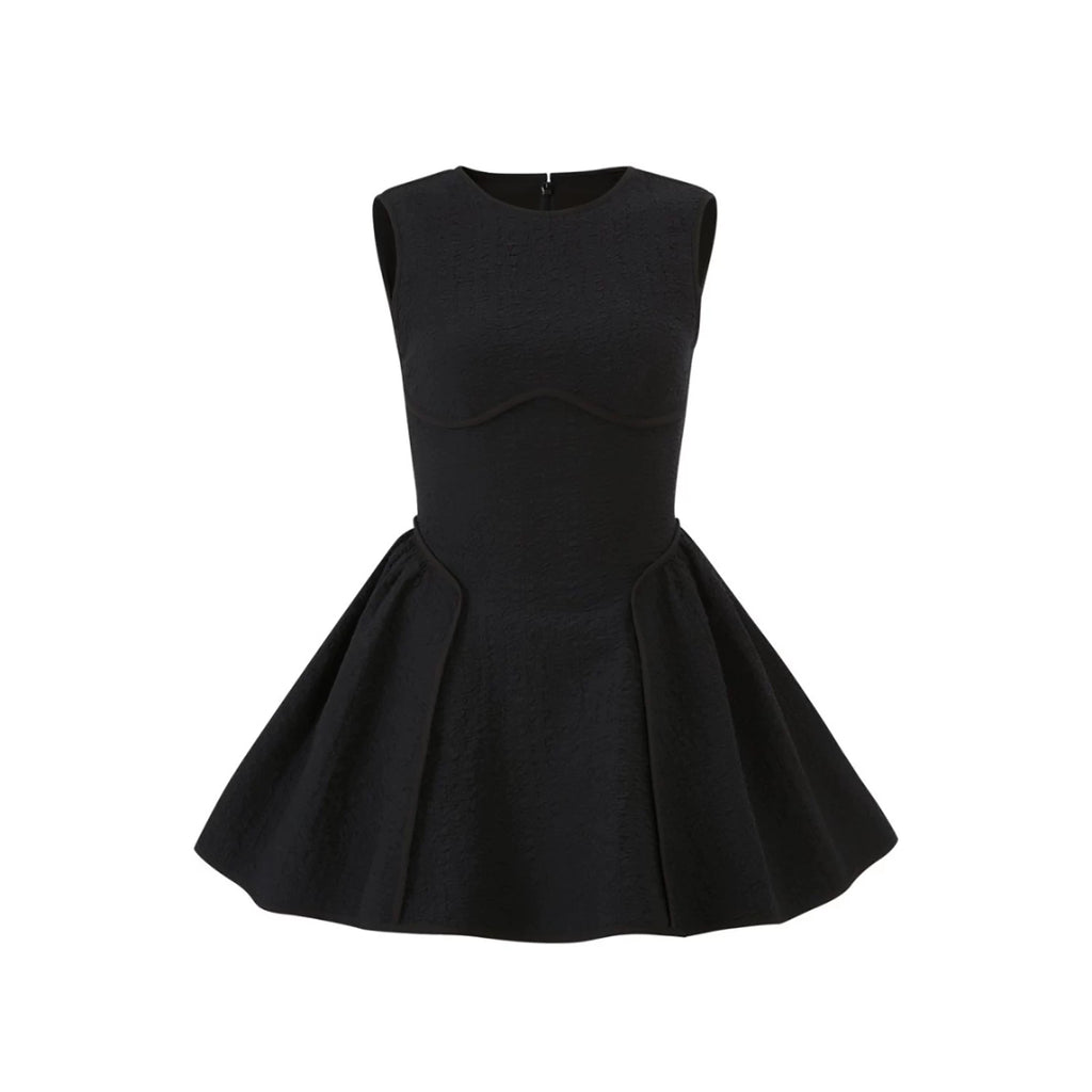 Avenement Slim-fitting Waist Round Neck Sleeveless Dress
