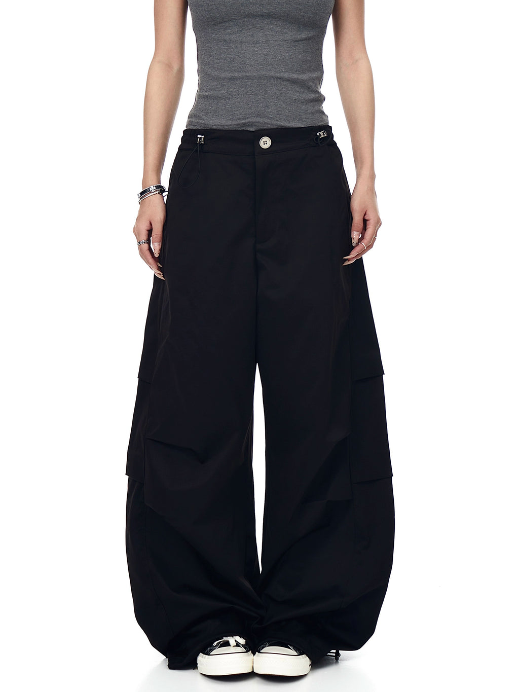 BLACKLISTS Pleated Quick-drying Tooling Narrow Scimitar Pants