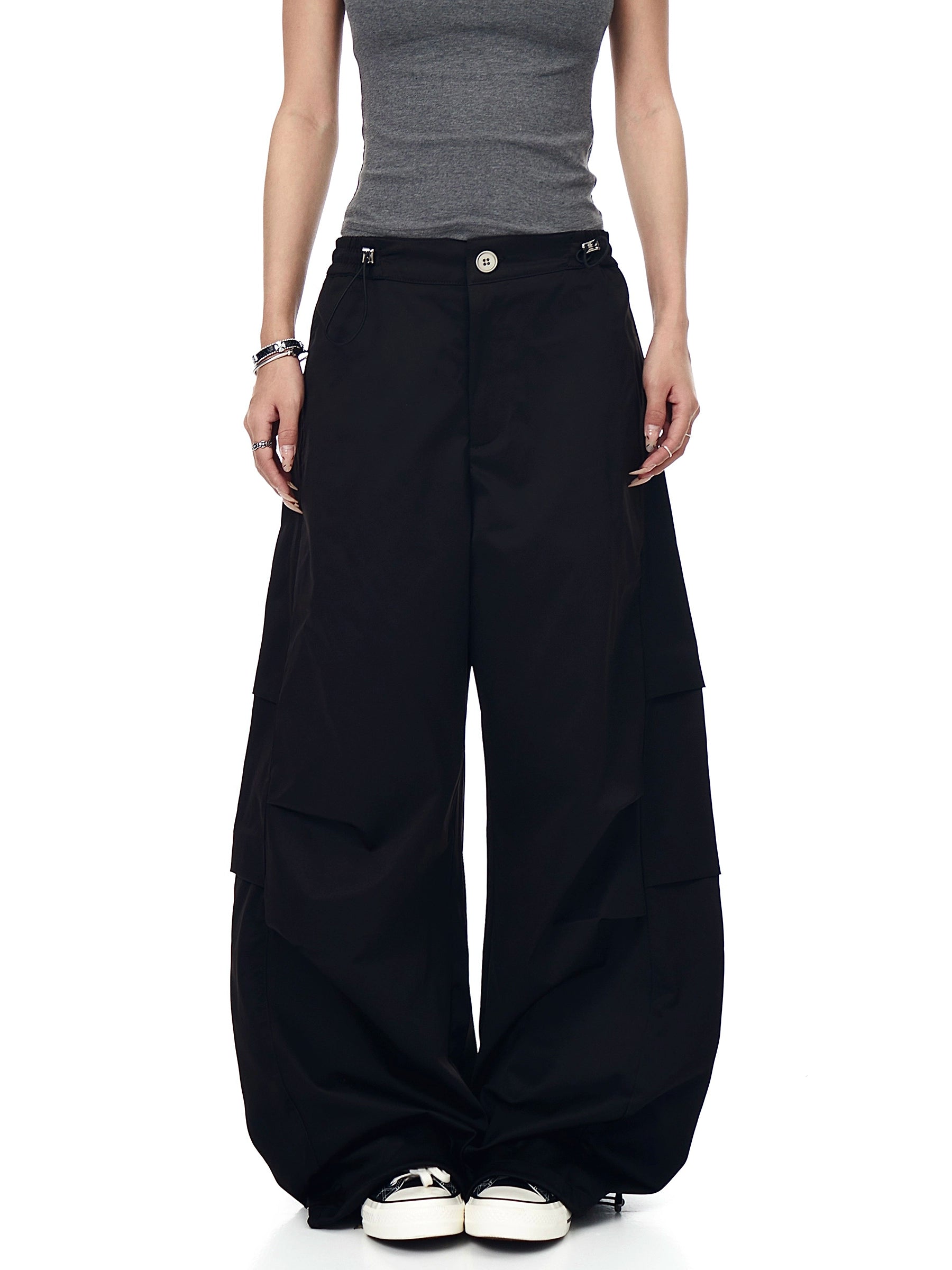 BLACKLISTS Pleated Quick-drying Tooling Narrow Scimitar Pants