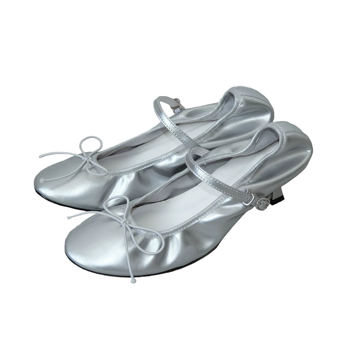 Maltelle Vintage Bow Round Head High Heel Shoes