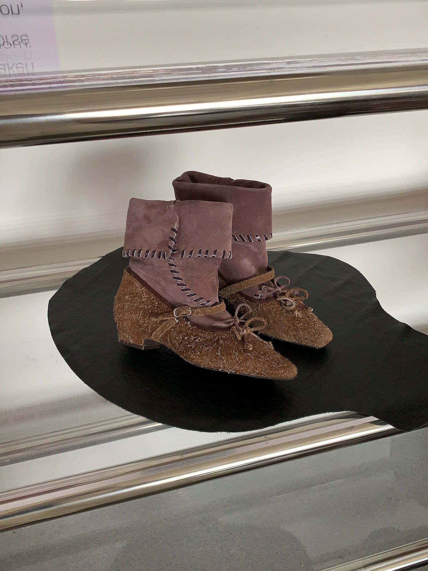 Milooey Leather Platform Boots