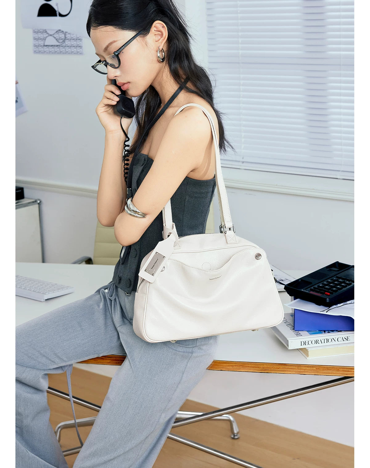 SmoSmos Original Design Large Capacity Bowling Shoulder Casual Underarm Bag