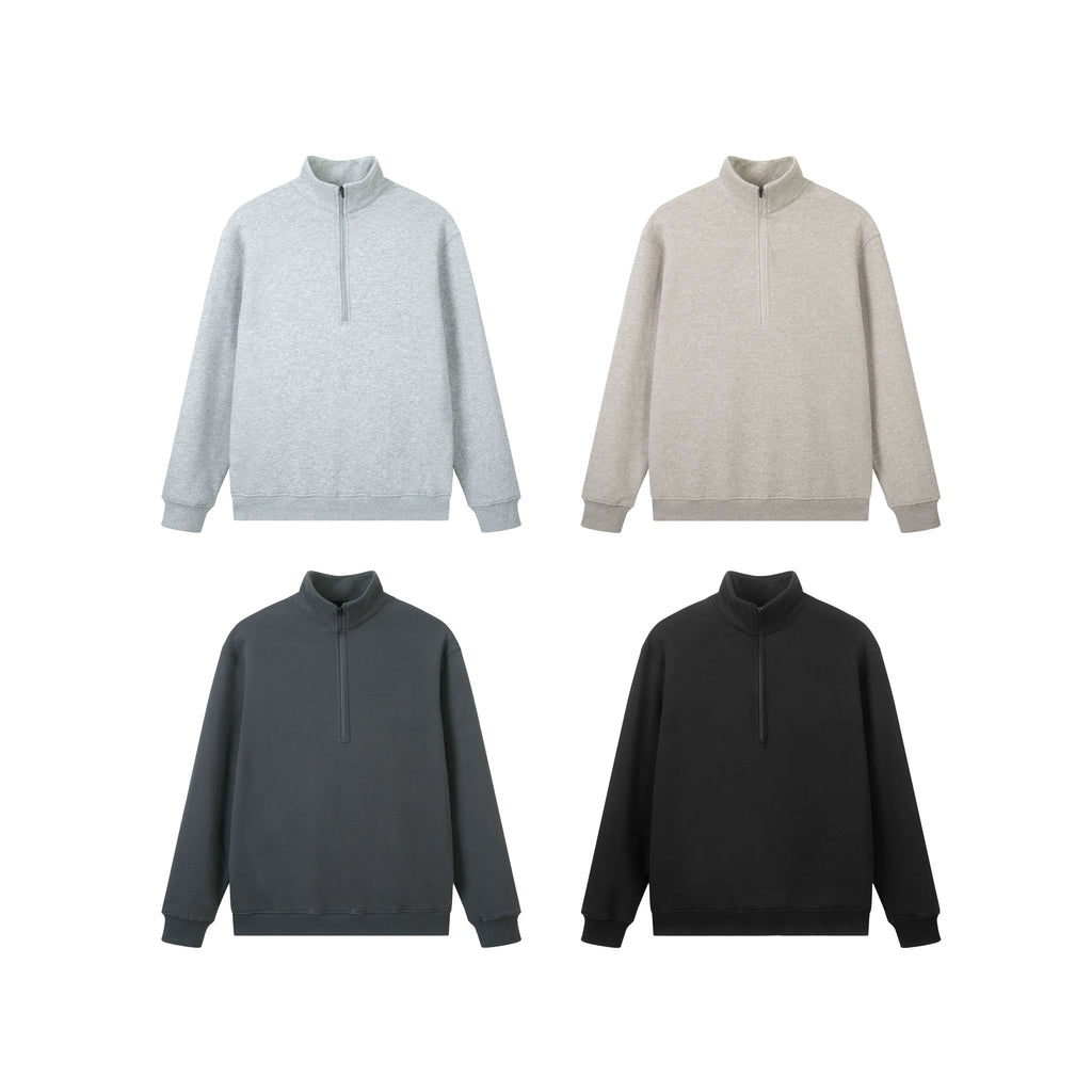 PLUS NO LOGO Half Zipper Polished Sweater