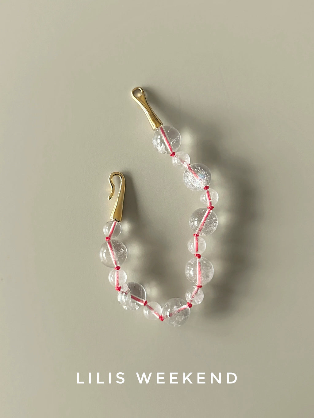 Lilis Weekend Red Rope Braided Handmade Beaded Bracelet