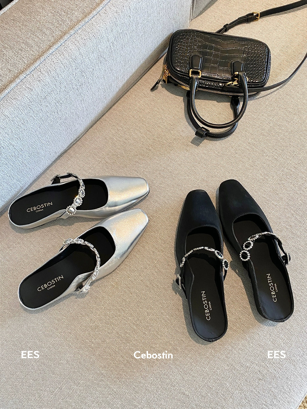 Cebostin High-end Shallow Mouth Bag Head Half Slippers