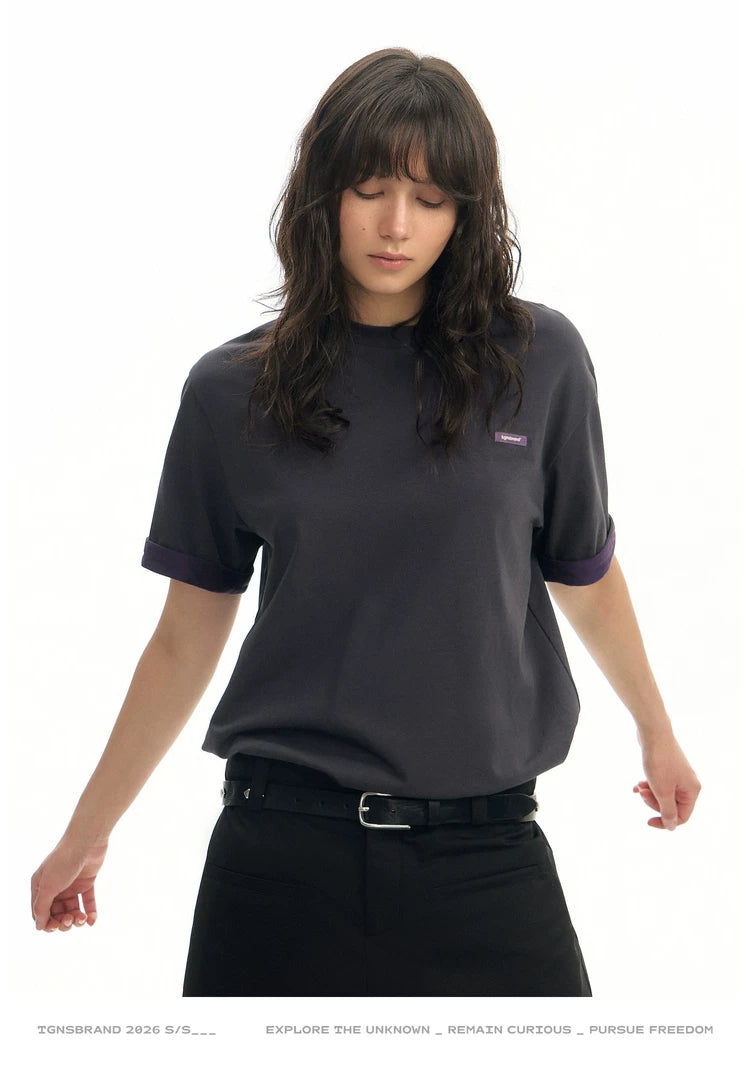 TGNS Contrasting Sleeve Casual Tee