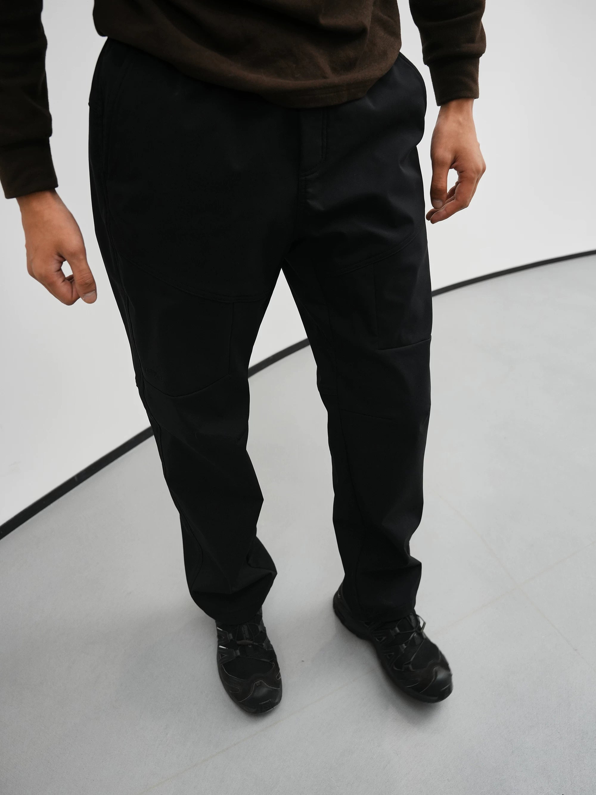 GTAL Casual Thin Velvet Splicing Casual Straight Pants