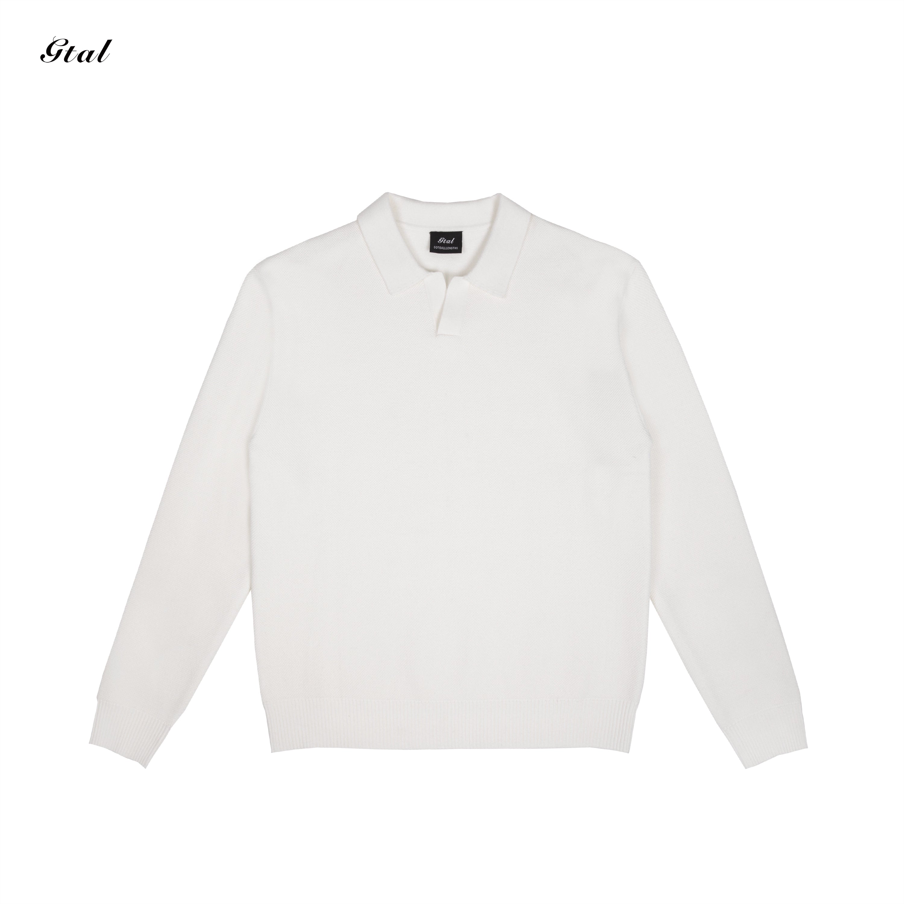 GTAL Retro Casual Long-sleeved Lapel Knitted Sweater