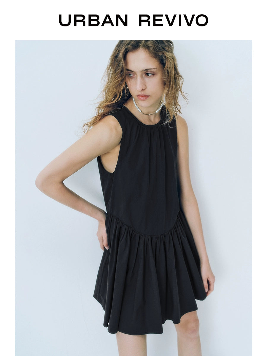 URBAN REVIVO Multi-strap Cotton Sleeveless Dress