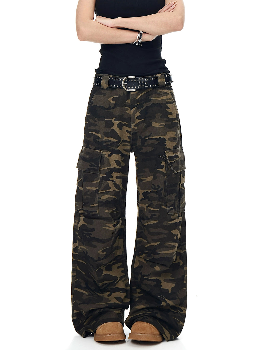BLACKLISTS Camouflage Tooling Straight-leg Micro-pull Pants