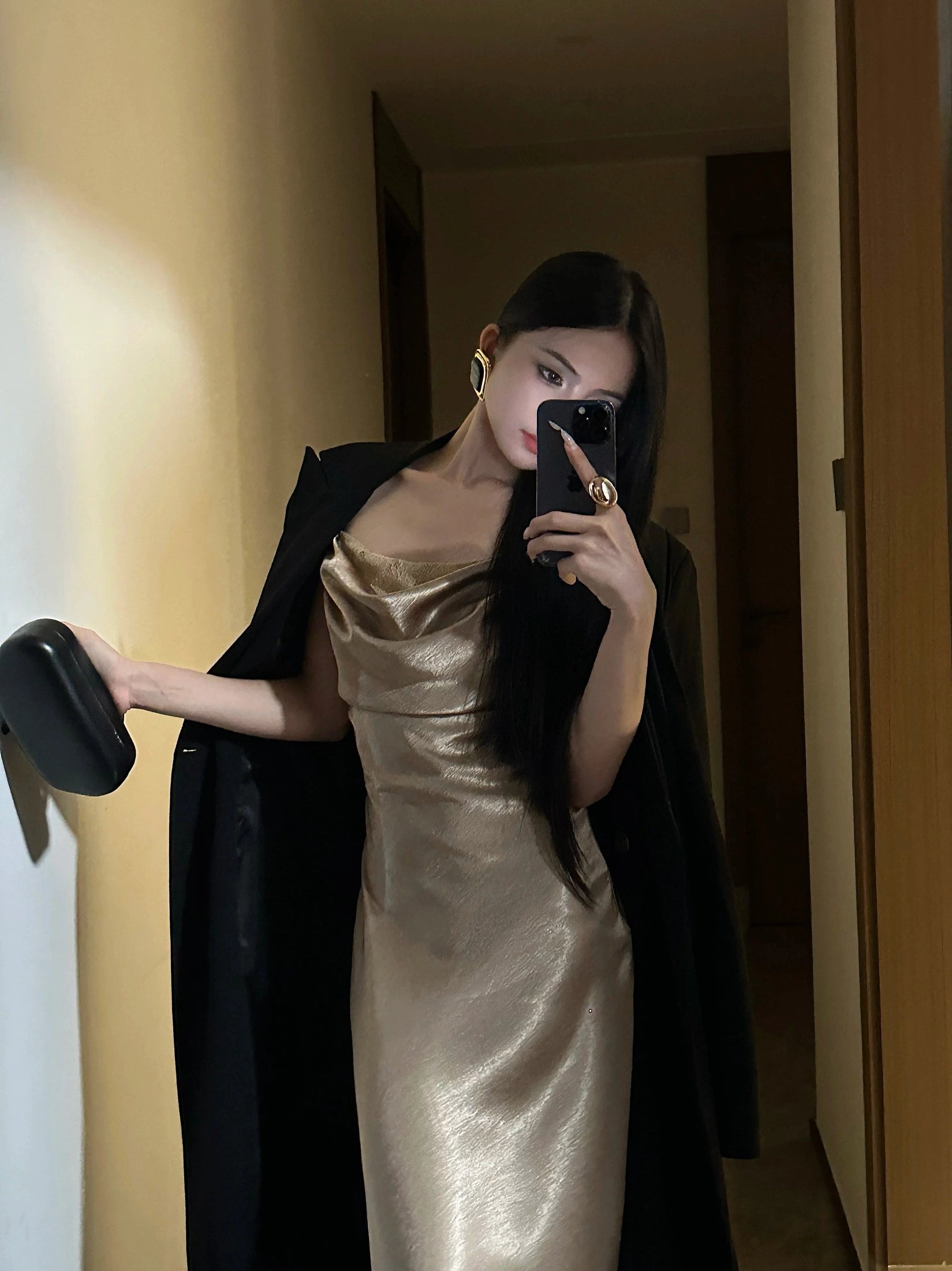 CHUYUQI Temperament High-grade Lace Splicing Waist Suspender Skirt