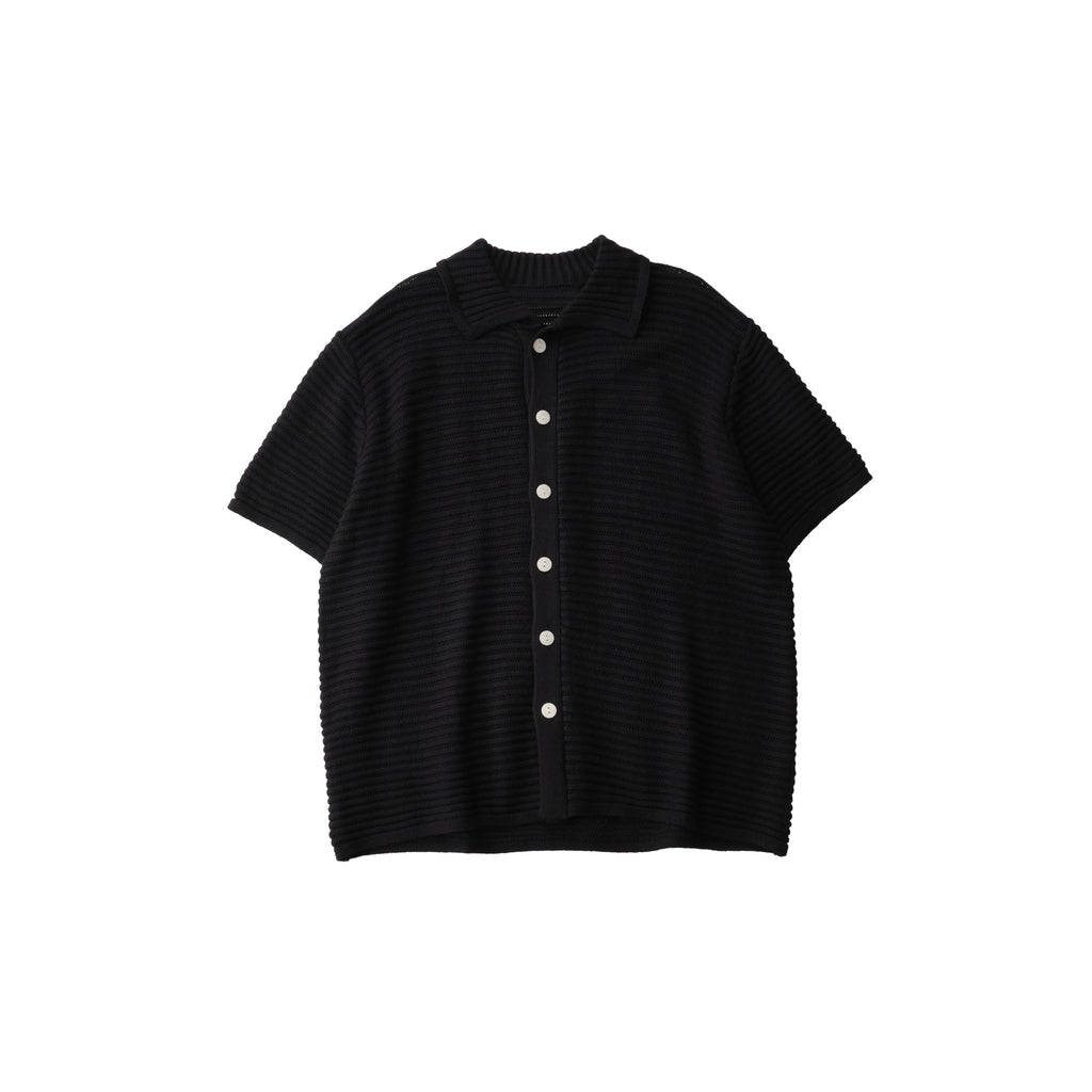 LIVINGTOWN Cutout Versatile Knit Short-sleeve Shirt