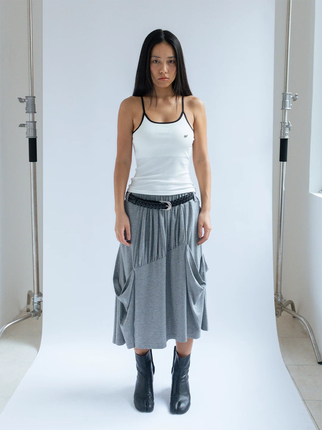 FUNKYFUN High Elastic Threaded Skinny Vest