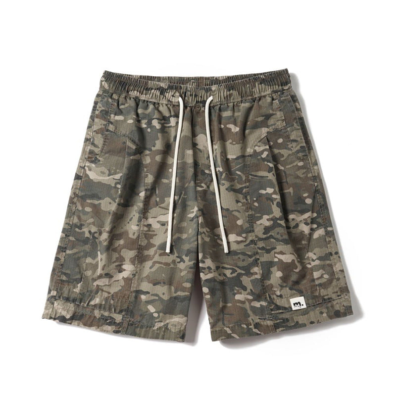 Inflation Checked Camouflage Drawstring Shorts