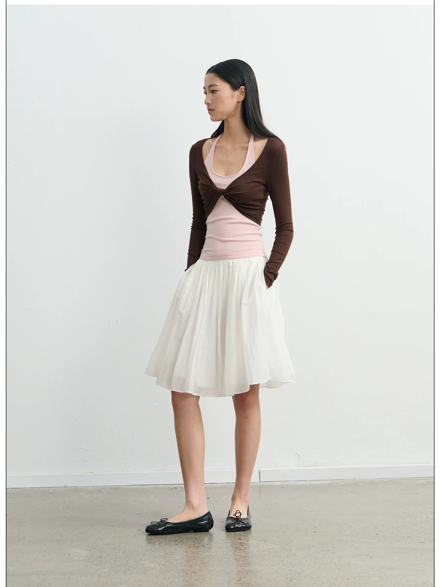 LINY LIBERTY Organ Pleated Skirt